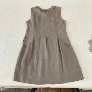 Lina Tomei Dresses Lina Tomei Linen Neutral Shift Dress Size L